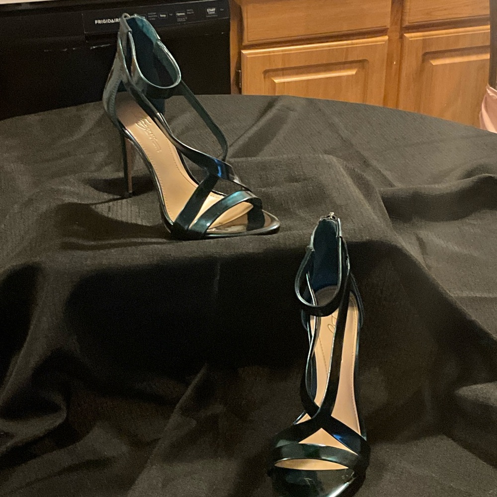 Vince Camuto Dark Green Strappy Heels